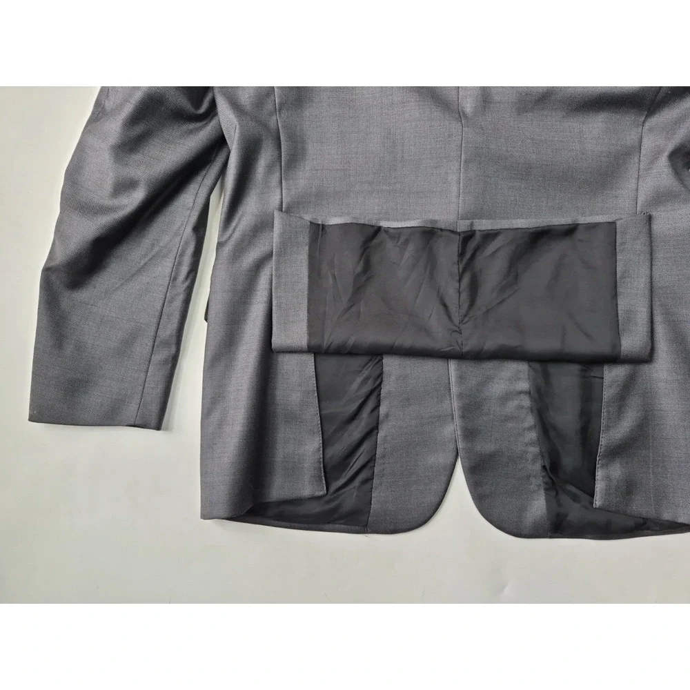 Jos A Bank Mens Slim Fit Sports Coat 43L Gray Wool 2 Button Blazer M801
